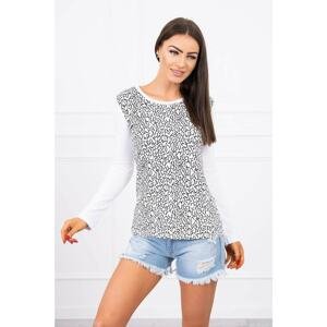 A blouse with imprinted white
