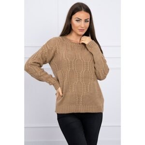 Sweater with an openwork weave camel