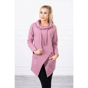 Tunic with clutch at the front Oversize dark pink