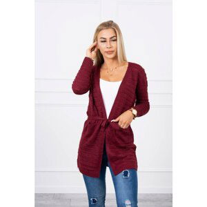 Ribbed sweater burgundy