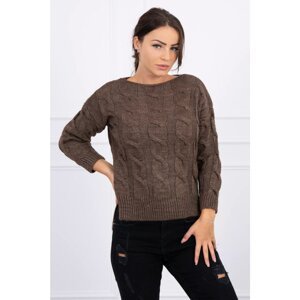 Short sweater with longer back  cappuccino