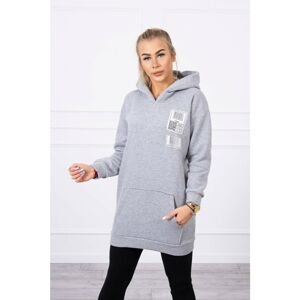 Hoodie with grey patches