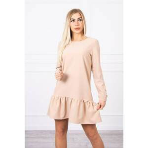 Dress with ruffles dark powder pink