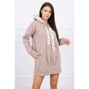 Dress with hood Oversize cappuccino