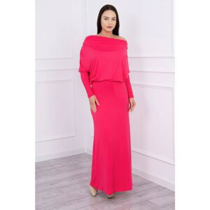 Dress with water in the neckline fuchsia