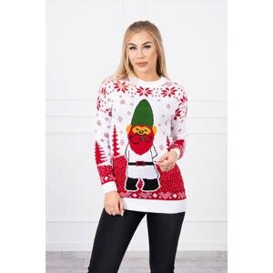 Christmas sweater with Santa Claus white