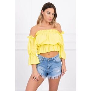 Yellow shoulder blouse