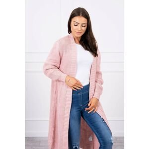 Sweater long powder pink cardigan