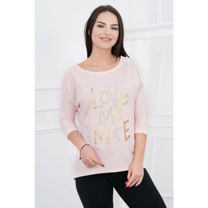 Blouse Love me more powdered pink