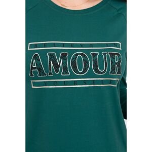 Blouse with printed Amour green S/M - L/XL