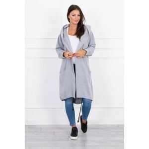 Cape with a hood oversize gray