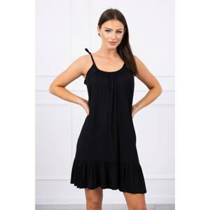 Black dress with thin shoulder straps
