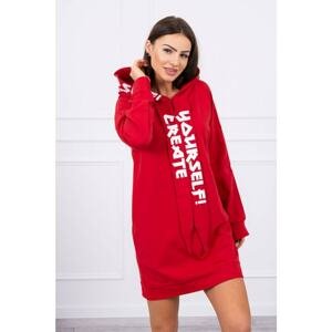 Dress with hood Oversize red