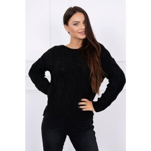 Sweater with longer back black