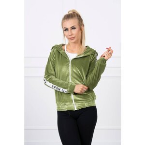 Velour hoodie green