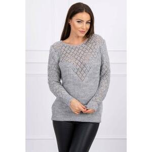 Openwork sweater grey
