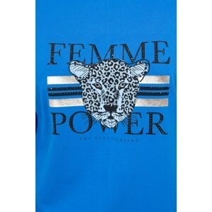Blouse with printed Femme mauve-blue S/M - L/XL