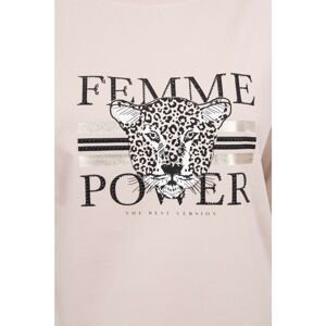 Blouse with printed Femme beige S/M - L/XL