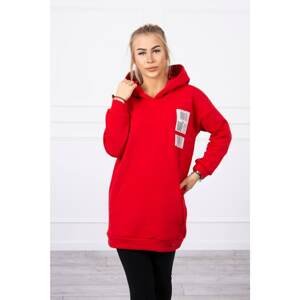 Hoodie with red patches