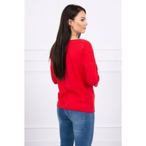 Blouse with the inscription Amour red S/M - L/XL