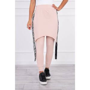 Pants/suit with selfie lettering dark powder pink