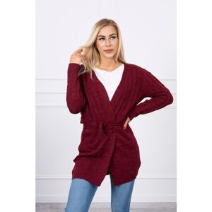 Sweater with vertical stripes burgundy