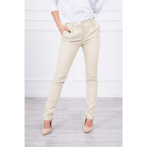 Elegant trousers with cuff beige