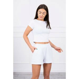 Cotton set with white shorts