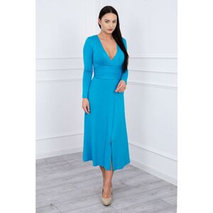 Straight Dress V-Neckline turquoise