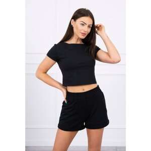 Cotton set with black shorts