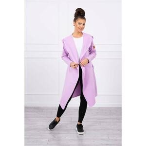 Long cardigan with hood purple