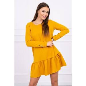 Dress with mustard