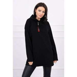 Oversize Zippered Tunic Black