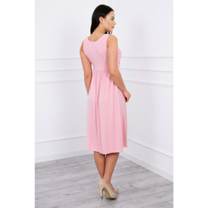 Dress with wide shoulder straps powder pink