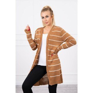 Striped sweater camel