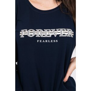 Blouse with print Forever navy blue S/M - L/XL