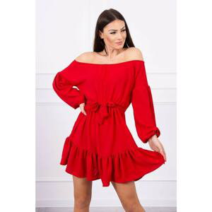 Off-the-shoulder dress red