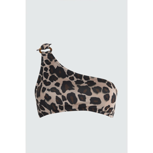 Trendyol Leopard Print One Shoulder Bikini Top