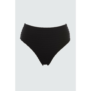 Trendyol Black Textured High Waist Bikini bottom