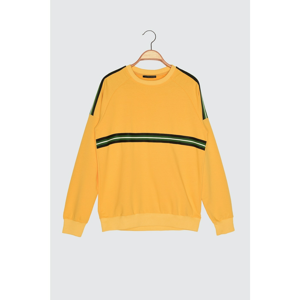 Trendyol Yellow Stripe Sweatshirt
