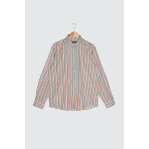 Trendyol Lila Men's Relax Fit Striped Shirt