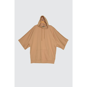 Trendyol Sweatshirt - Beige - Oversize