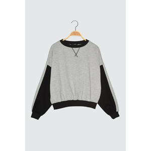 Trendyol Grey Carioca Stitch knitted Sweatshirt