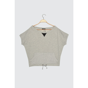 Trendyol Gray PocketEd Assynx Knitted Sweatshirt