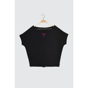 Trendyol Black PocketEd Assynx Knitted Sweatshirt