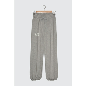 Trendyol Gray Printed Jogger Knitted Tracksuit bottom