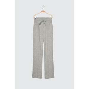 Trendyol Gray High Waist Straight Fit Knitted Slim Sweatpants