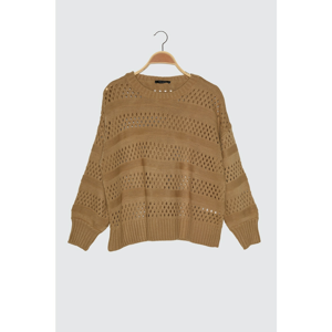Trendyol Camel Ajurlu Knitwear Sweater