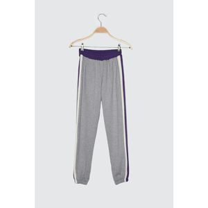 Trendyol Gray Striped Jogger Knitted Tracksuit bottom