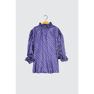 Trendyol Purple Upright Collar Blouse